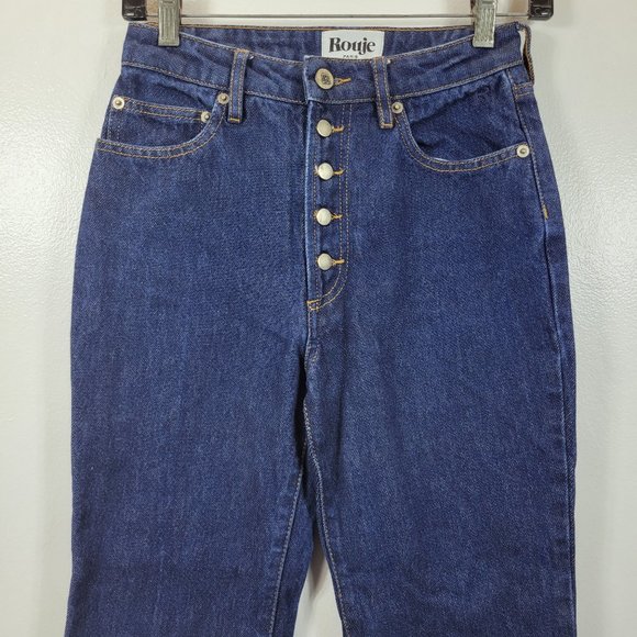 Rouje Paris Bastille High Rise Flare Crop Jeans - Picture 6 of 11